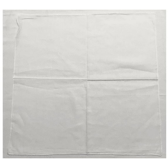 6 White Solid Colored Bandana Design Head Wrap 100% Cotton 22"X22"