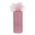 thumbnail image 1 of 6" Wide 25 Yards Glitter Tulle Ribbon Netting Fabric for Tutu Skirt Christmas Wedding Dusty Pink, 1 of 5