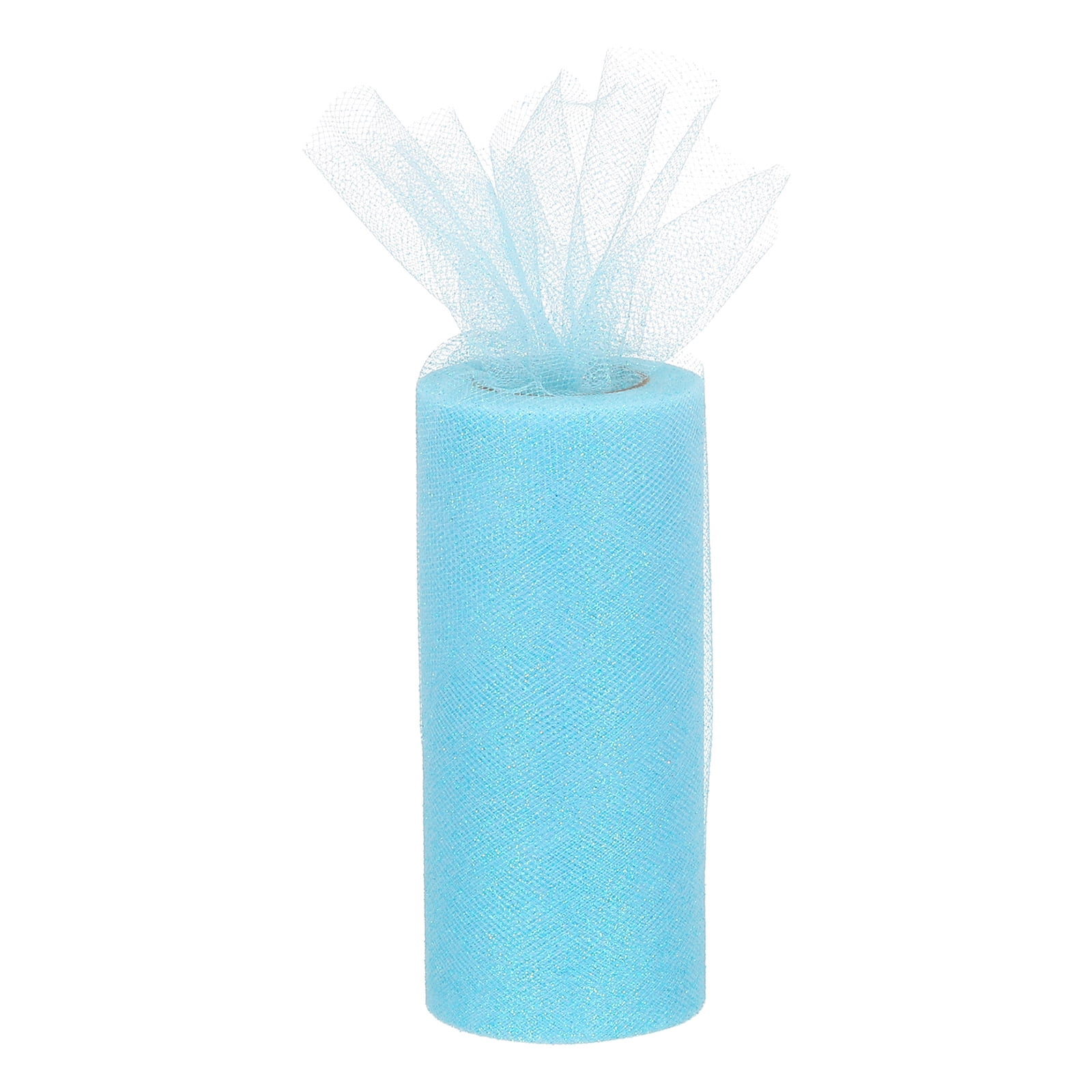 Juinte Tulle Fabric & Ribbon Bundle - 6 Colors Tulle (6"x25yd), Satin Ribbon, Elastic