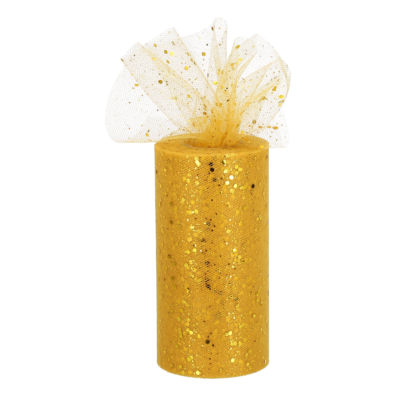 6" Wide 50 Yards Sequin Tulle Ribbon Glitter Netting Fabric for Tutu