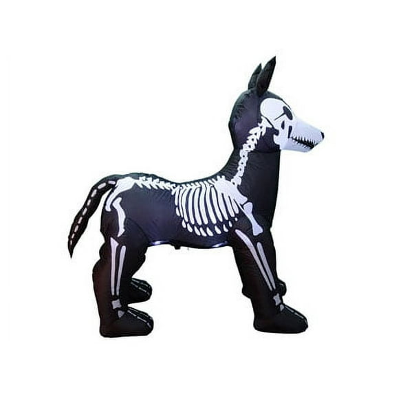 6' Wide Spooky Town Inflatable Dog Bones Halloween Yard Art Décor