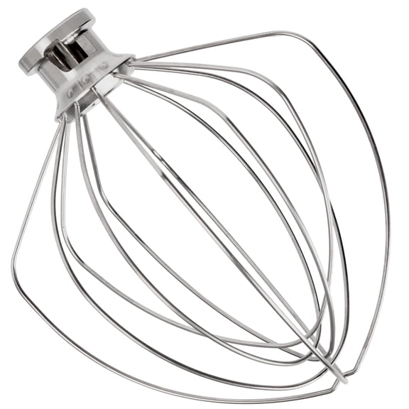 6-Wire Stainless Steel Whisk Attachment for 6 Qt Bowl-Lift Stand Mixers, Heavy Duty Balloon Wire Whip, Dishwasher Safe,