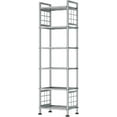 thumbnail image 1 of 6-Wire Standing Storage Shelf, Metal Shelving Unit Pantry Rack for Laundry Kitchen Bathroom Organizer(Silver), 1 of 14