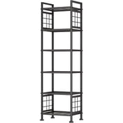 6-Wire Standing Storage Shelf, Metal Shelving Unit Pantry Rack for Laundry Kitchen Bathroom Organizer(Black)-HQQ8