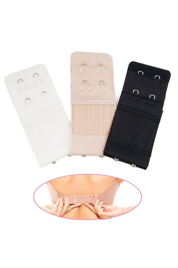 6 Women Bra Extender Set 2 Hooks 2 Rows Comfortable Elastic Extension Strap Band