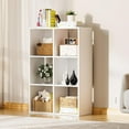thumbnail image 1 of 6 Wood Cube Storage Organizer with Open Back and Removable Back Panels, 11In White Cube Storage Bookshelf, Cubicle Shelf Bookcase for Home Office Bedroom Living Room, Vertical or Horizontal, 1 of 9