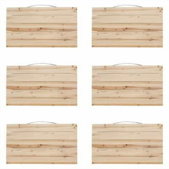 6" Wood Pallet Rectangle Plaque by Make Market - Unfinished Hanging Decorative Sign for Home Decor and Arts & Crafts - 6 Pack