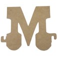 thumbnail image 1 of 6" Wooden Letter M Unfinished, Train Font, Craft Cutout 1-8" Thick, 1 of 2