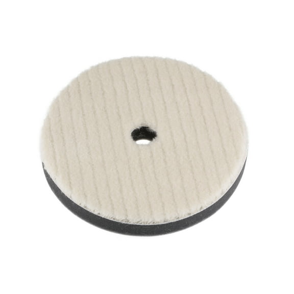 6" Wool Felt Sponge Polishing Pad Hook and Loop Buffing Wheel with Hole Coarse Polishing for Orbital Polisher