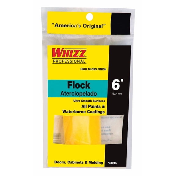 6" Work Tools 34015 Whizz Flock Low Density Foam Mini-Roller Cover