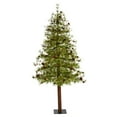 thumbnail image 1 of Nearly Natural 6ft. Wyoming Alpine Artificial Christmas Tree with 150 Clear (Multifunction) LED Lights and Pine Cones on Trunk, 1 of 10