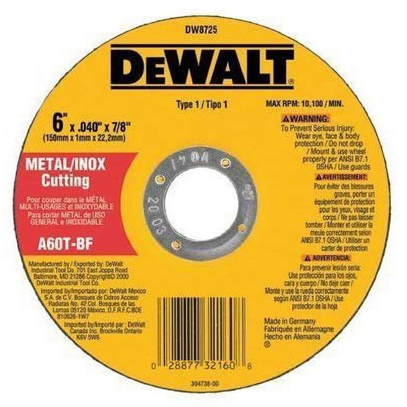 Mydirectadvantage Metal Thin Cutoff Wheel Type 1 - A60T, 25 Pack, 6 In x 0.040 In x 7/8 In