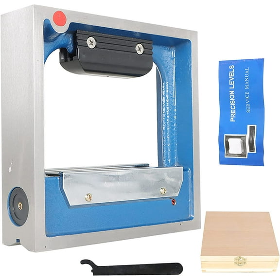 6" X 1-1/2" X 6" Precision Frame Spirit Level 4901-0077 Accuracy 0.0002 Inch with Woode Box