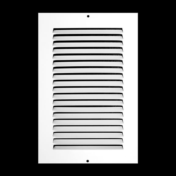 6" X 10" Steel Return Air Grille | HVAC Vent Cover Grill for Sidewall and Ceiling, White | Outer Dimensions: 7.75"W X 11.75"H for 6x10 Duct Opening