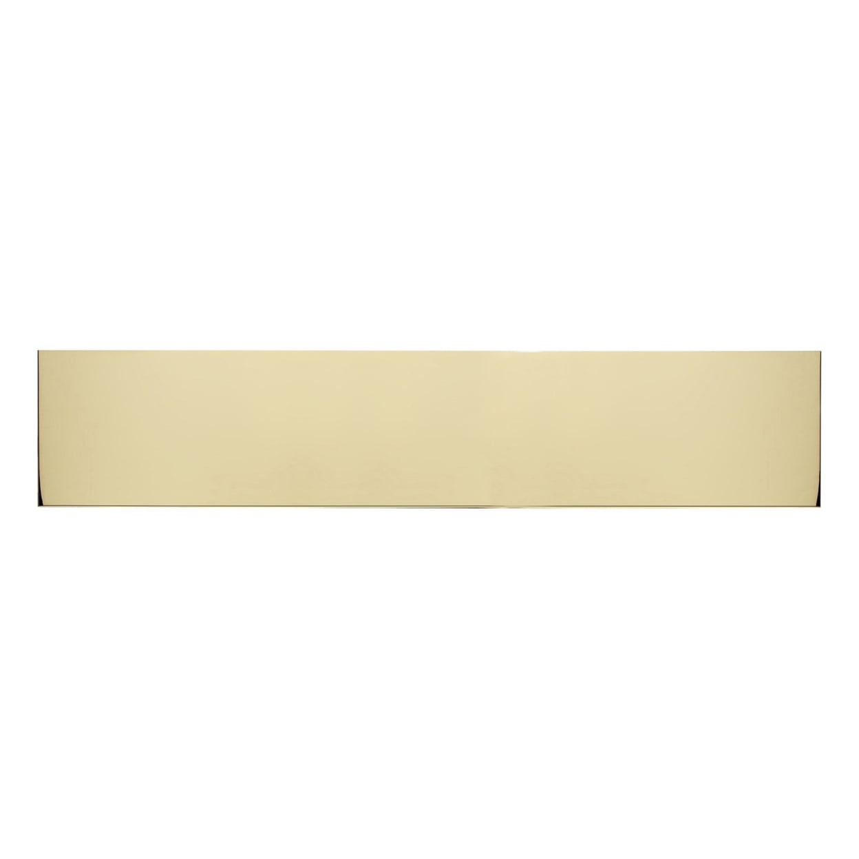 Polished Brass-Aluminum 6" x 28" Screw Mount Kick Plate