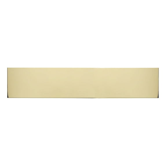 6" X 28" Kick Plate Polished Brass-Aluminum Screw Mount