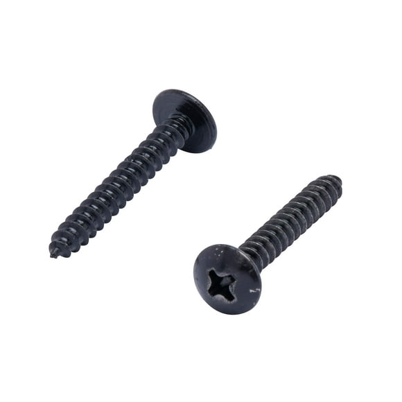 #6 X 3/4" Stainless Truss Head Phillips Wood Screw, (25pc), Black Xylan Coated 18-8 (304) Stainless Steel Screws, by Bolt Dropper
