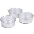 thumbnail image 1 of 6 X 3 Inch Round Cake Pan Set Of 3  Aluminum Baking Pans For Layer Cakes Birthday Anniversary Heavy Duty Non-stick & Oven Safe Commercial Grade Tools Home Kitchen, 1 of 9