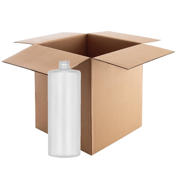 6 X 32 oz., 24/410 Finish, Natural, Bottles, HDPE, Cylinder Round w/ Trigger Sprayer, Box & partition.