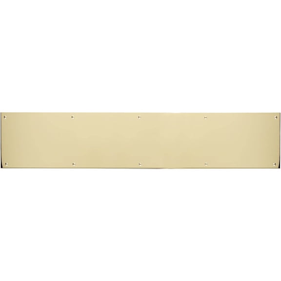6" X 40" Kick Plate Polished Brass-Aluminum Screw Mount