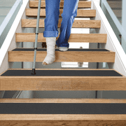 6 X 47 Outdoor Stair Treads Non Slip,10 Pack Anti Slip Stair Treads Adhesive Strips, Heavy Duty High Traction Device for Steps, Stairs, Decks