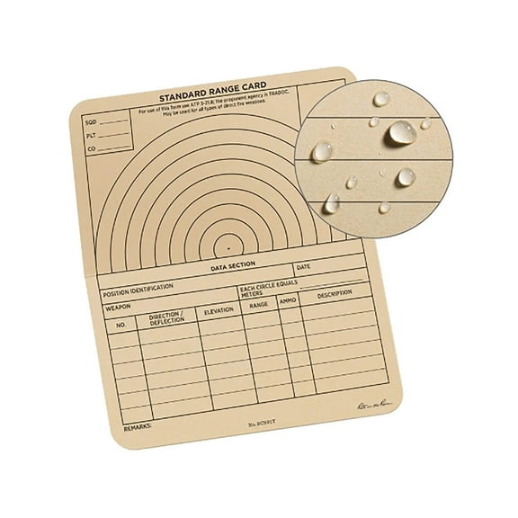 Rite in the Rain Standard Range Card 50 Pack