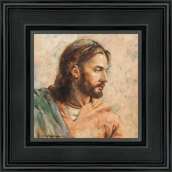 6 X 6 Beloved Redeemer by Sandy Freckleton Gagon With blackwood Frame