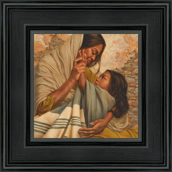 6 X 6 Child of Mine by Esther Candari With blackwood Frame
