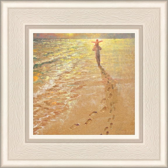 6 X 6 Footprints by Yongsung Kim With Whitewood Frame