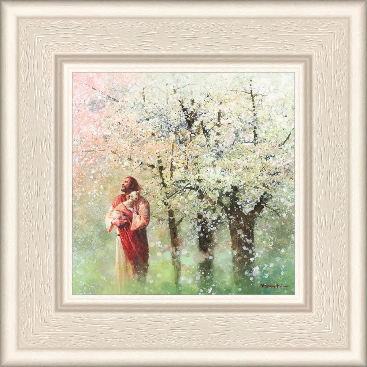6 X 6 Heavenly Blossoms by Yongsung Kim With Whitewood Frame - Walmart.com