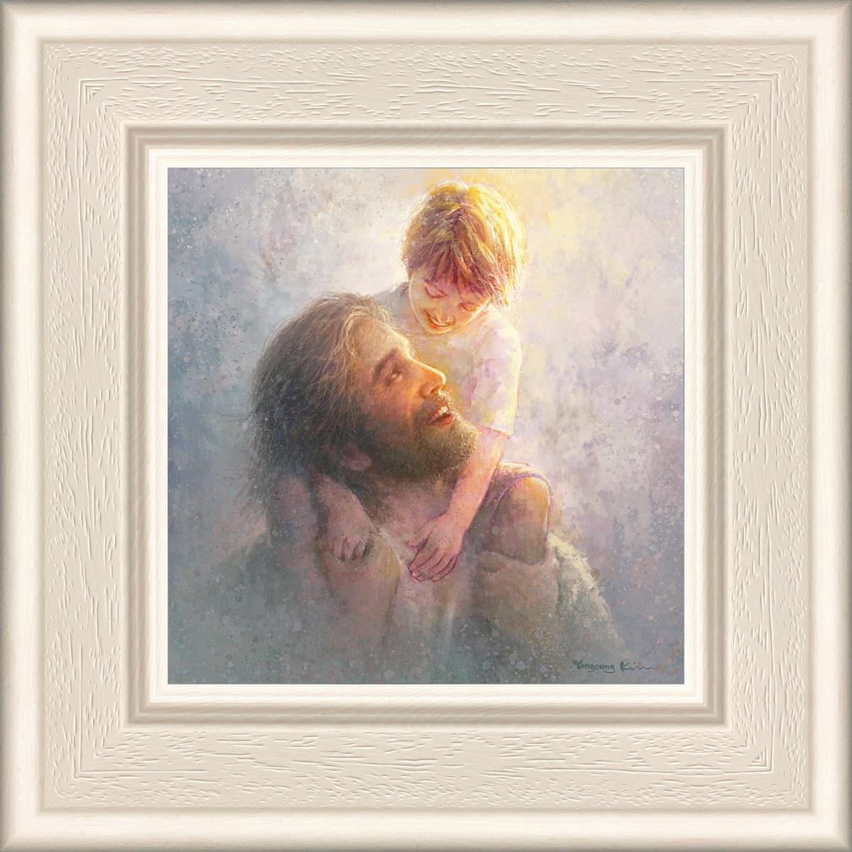 6 X 6 Light Upon His Shoulders by Yongsung Kim With Whitewood Frame ...