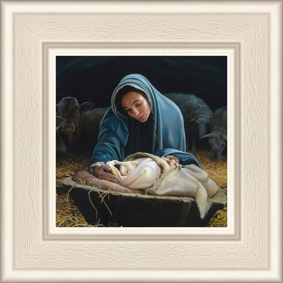 6 X 6 The Young Messiah by Liz Lemon Swindle With Whitewood Frame