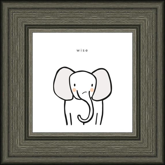 6 X 6 Wise by Elise Gomez With greywood Frame
