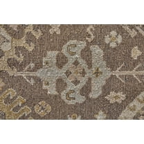 HomeRoots 566755 4 x 6 ft. Gray & Ivory Wool Oriental Hand Knotted Area Rug with Fringe