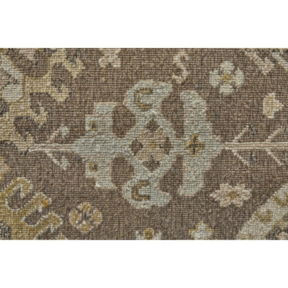 HomeRoots 566755 4 x 6 ft. Gray & Ivory Wool Oriental Hand Knotted Area Rug with Fringe