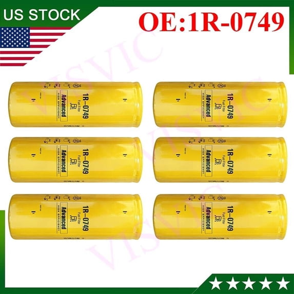 6 X NEW 1R-0749 FUEL FILTER For CATERPILLAR OEM 1R0749 US STOCK
