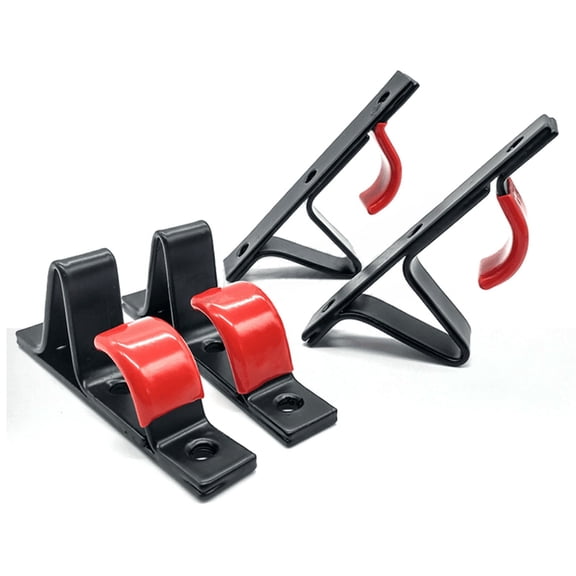 6 X Universal Black+Red Car SUV Wheel Rim Hub Display Wall Mounted Hanging Hooks