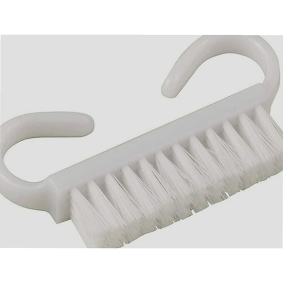 6 X White Fine Handle Grip Nail Brush Fingernail Scrubber Scrub Cleaning Brushes