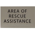 thumbnail image 1 of 6" X4" Area of Rescue Assistance Sign- Tactile Graphics Grade 2 Braille Text ADA Compliant Sign |ADA Compliant Plastic Signs for Schools, Offices, Businesses, Apartments & Restaurants, 1 of 7