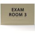thumbnail image 1 of 6" X4" Exam Room 3 Sign- Tactile Graphics Grade 2 Braille Text | Modern Utility Wall Mount ADA Compliant Plastic Signs For Schools, Offices, Businesses, Apartments & Restaurants, 1 of 7