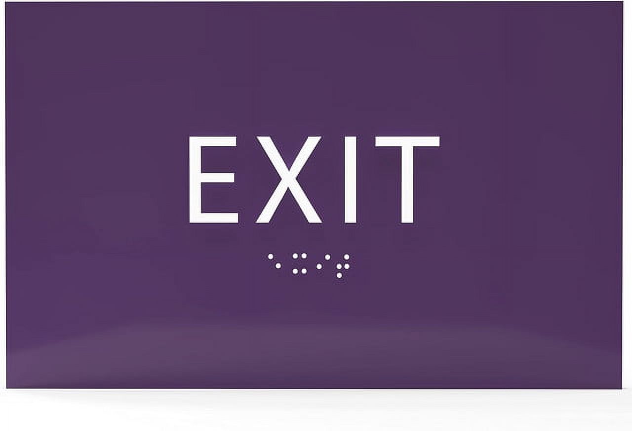 6"X4" Exit Sign - Tactile Graphics Grade 2 Braille Text | Modern ...