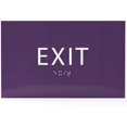 thumbnail image 1 of 6"X4" Exit Sign - Tactile Graphics Grade 2 Braille Text | Modern Utility Wall Mount ADA Compliant Plastic Signs For Schools, Offices, Businesses, Apartments & Restaurants, 1 of 7