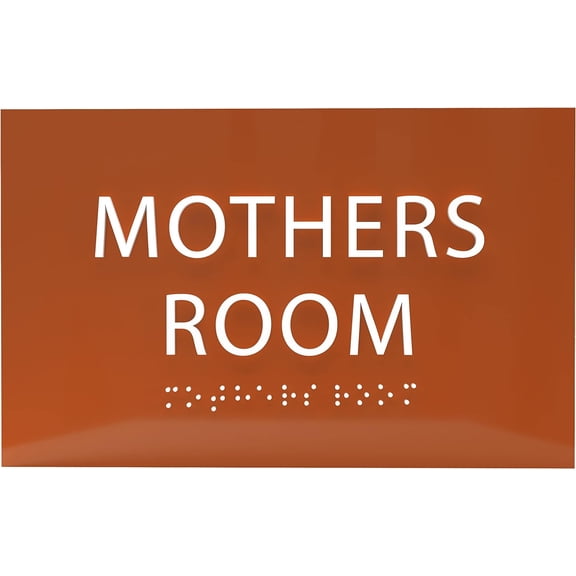 6" X4" Mothers Room Sign - Tactile Graphics Grade 2 Braille Text Lactation room| Nursing Room ADA Compliant Wall Mount Plastic Signs For Hospital, Offices, Clinics & Apartments