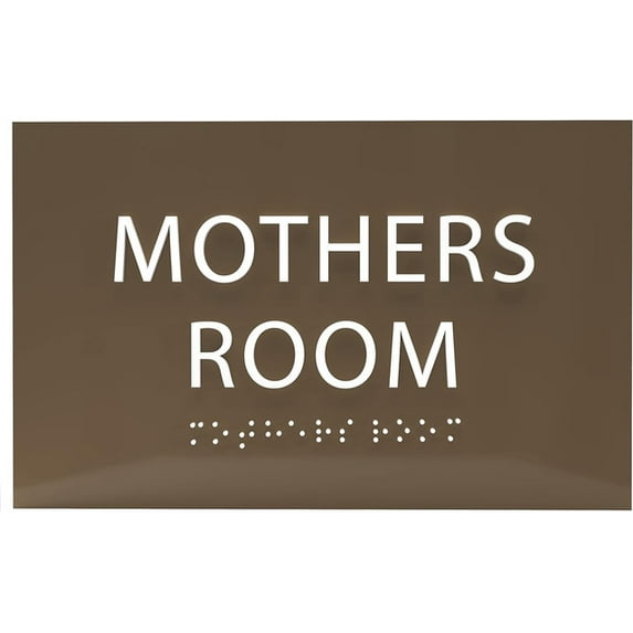 6" X4" Mothers Room Sign - Tactile Graphics Grade 2 Braille Text Lactation room| Nursing Room ADA Compliant Wall Mount Plastic Signs For Hospital, Offices, Clinics & Apartments