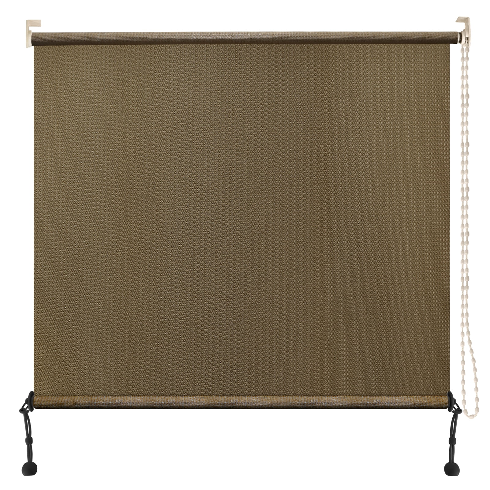6'X6' HDPE Spliced Roller Shutter, Walnut
