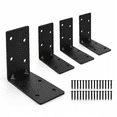 6''X6''X3'' 4P Reinforced L Shape Angle Support Brackets for Wood ...