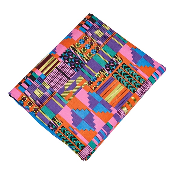 6 Yard African Polyester Wax Prints Fabri 44.8inch Wide Geometric Printed Polyester Fabric Patchwork Kente Fabric Garment