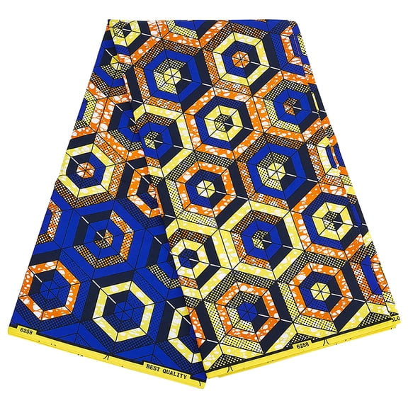 6 Yard African Wax Fabrics 45 inch Wide Ankara Fabric Colorful Tribal Print Fabric Pattern Patchwork Print Polyester Fabric Decor Fabric