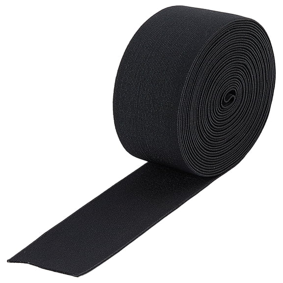 6 Yards Polyester Ribbon for Cloth Dress Sewing Accessories Black 2 inch(50mm)