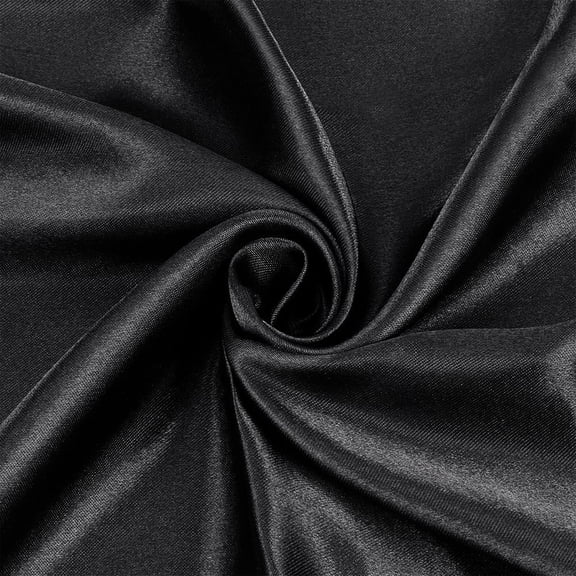 6 Yards Satin Fabric Charmeuse Satin Fabric 59inch Shiny Cloth Fabric Silky Satin Fabric for Wedding Bridal Decoration Fashion Apparel Crafts Black Gold